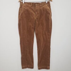 Polo Ralph Lauren Corduroy Pants Mens 31x30 Brown Stretch Straight Fit Preppy